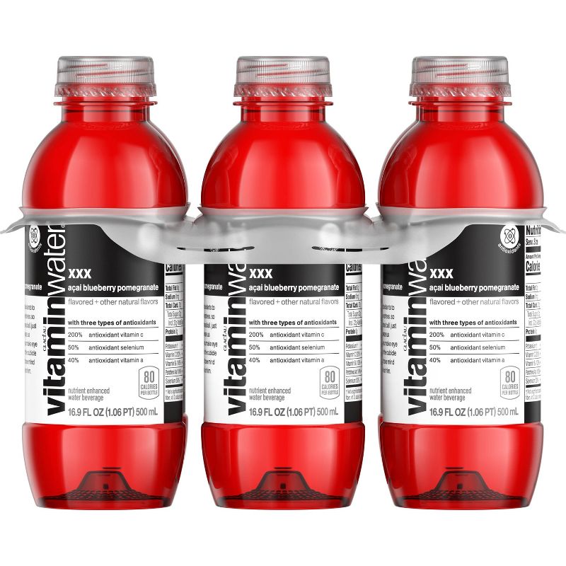 vitaminwater xxx a&#231;ai- blueberry-pomegranate - 6pk/16.9 fl oz Bottles, 5 of 11