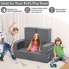 3 Pcs Toddler Couch, Modular Kids Play Couch with Armrest, Kids Fold Out Couch Toddler Playroom Essentials for Classroom Bedroom - 2 of 4