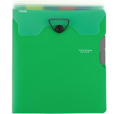 Mead Five Star 9 Pocket Expanding File and Folder - Green