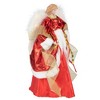 Northlight Angel with Lighted Wings Christmas Tree Topper - 14" - Red and White - 3 of 4