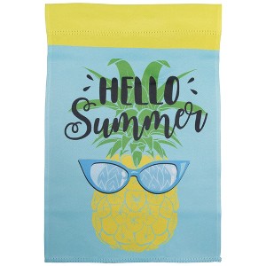Northlight Hello Summer Pineapple Outdoor Garden Flag - 12.5" x 18" - 1 of 4