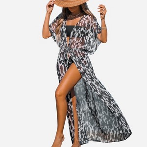 Women's Leopard Print Swim Cover-Up Dress -Cupshe - 1 of 4