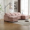 U-shaped Sectional Couch,High Quality Sponge Filling,Solid Wood Frame, Oversized Four-Seater Sofa-Maison Boucle - 3 of 4