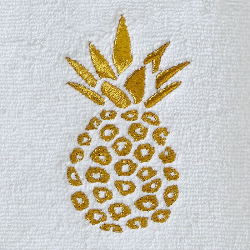 2pk Gilded Pineapple Hand Towel Set White - SKL Home, 3 of 7
