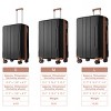3-Piece Hardshell Luggage Set with Spinner Wheels, TSA Lock, Telescopic Handle & Corner Guards – 20"/24"/28" Lightweight Suitcases –Cuddlewood - 4 of 4