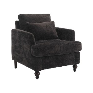 Modern Accent Chair Lounge Chair with Studded, Solid Wood Frame for Bedroom, Living Room - 1 of 4