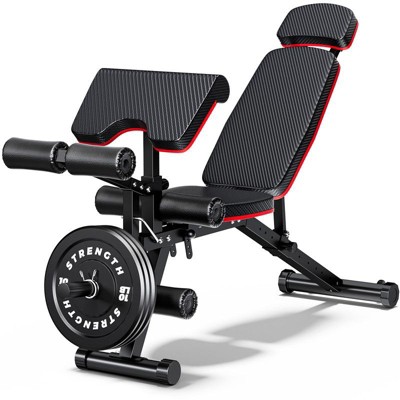 GIKPAL 10 Positions Adjustable Weight Bench Workout Bench for Home Gym,Olympic Weight Bench Press for Full Body Strength Training,Support up to 900lbs