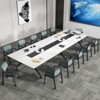 Tangkula 6-Pack Office Conference Chair Set Mesh Guest Reception Stack Chairs with Caster Wheels and Arms Stacking Chair Set - 3 of 4