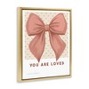 Stupell Industries Coral Bow You Are Loved Floating Frame Canvas Art - 2 of 4
