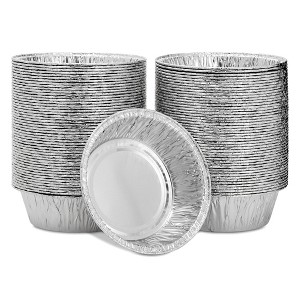 100 Pack Juvale Mini Disposable Pie Tins for Small Business, Restaurants, Cafes, 5 Inches - 1 of 4