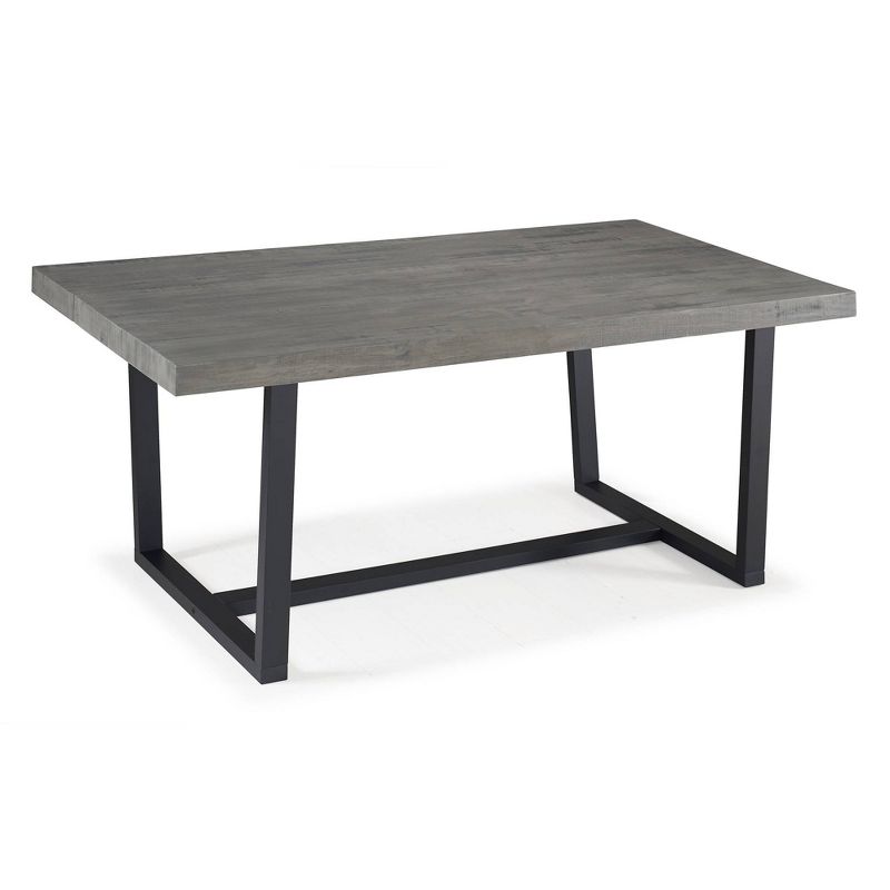 72" Modern Farmhouse Solid Wood Distressed Plank Top Dining Table - Saracina Home, 1 of 10