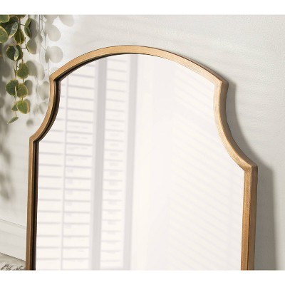 Carlow Antique Gold Scalloped Corner 20x30 Wall Mirror