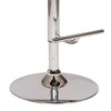 FurniFact,Swivel Bar Stool with Cream Leatherette Seat, Walnut Veneer, and Chrome Base - 3 of 4