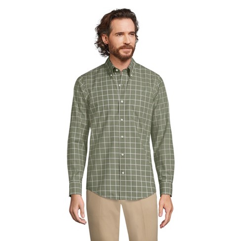 Lands' End Men's Traditional Fit No Iron Twill Shirt - Large - Deep ...