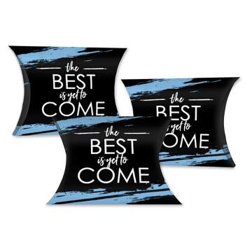 Big Dot of Happiness Light Blue Grad - Best is Yet to Come - Favor Gift Boxes - Light Blue Graduation Party Petite Pillow Boxes - Set of 20
