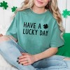 Simply Sage Market Women's Have A Lucky Day Clover Short Sleeve Garment Dyed Tee - 2 of 4