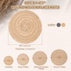 Unique Bargains Woven Braided Washable Decorative Round Placemat 8 Pcs - 2 of 4