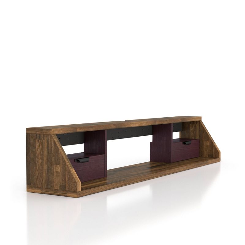 Fannister Floating TV Stand for TVs up to 70&#34; Light Hickory - miBasics, 1 of 12