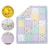 The Peanutshell Nursery Crib Bedding Set for Baby Girls, Fresh Floral, 3 Pieces - Orange - 3 of 4