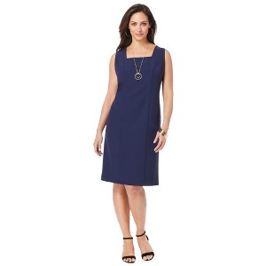 Jessica London Women's Plus Size Bi-Stretch Sheath Dress - 1 of 4