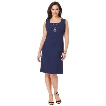 Jessica London Women's Plus Size Lace Midi Dress, 28 W - Navy : Target