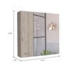 SEVOBAL Bathroom Storage Cabinets Cabinet with Mirror, 4-Tier Organizer 2 Internal Shelves, 2 External Shelves for Bathroom, Beige, 28.7"*22"*5.5" - 3 of 4