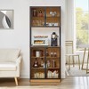 VECELO Kitchen Pantry Cabinet Freestanding Storage Cupboard with Door and Shelves Buffet Cabinet - 2 of 4