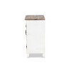 Faron Wood 1 Door Nightstand: Vintage Two-Tone, No Assembly - Baxton Studio - 4 of 4