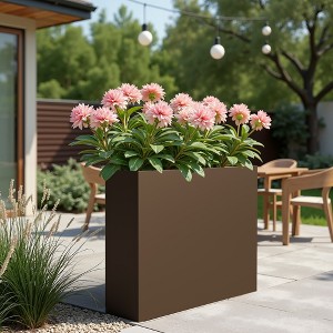 Spassway 9"H*36"W*9"D Metal Planter Box with Drainage Holes Garden Bed for Garden Yard Balcony Planter Pot Plants Vegetables - 1 of 4