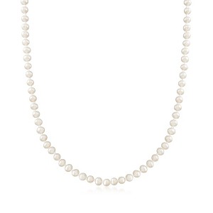Pure Collection by Ross-Simons 4-4.5mm Cultured Pearl Necklace in 14kt Yellow Gold - 1 of 4
