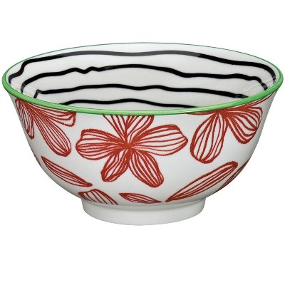 CILIO "Floral" Porcelain Bowl, 17 fl. oz., 6" dia., Set of 6