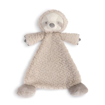Image of DEMDACO Sebastian Sloth Rattle Blankie 13 x 10 - Brown