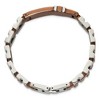 Black Bow Jewelry Men's Stainless Steel, Cognac Plated & Diamond I.D. Bracelet, 8.5 Inch - 4 of 4