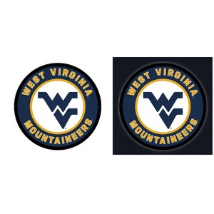 Evergreen Ultra-Thin Edgelight LED Wall Decor, Round, West Virginia University- 23 x 23 Inches Made In USA - 1 of 4