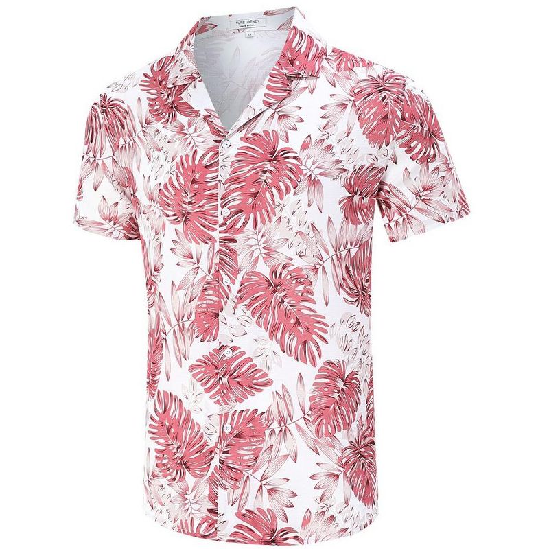 Men's Hawaiian Shirts Floral Printed Button Down Summer Tropical Holiday Beach Party Shirts, 2 of 7