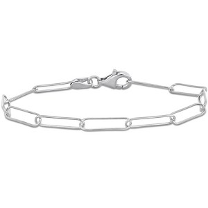 EVERLY JEWELRY | Sterling Silver 4mm Paperclip Chain Bracelet, 7.5 inch - 1 of 4