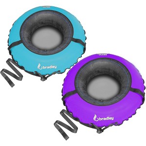 Bradley Set of 2 heavy duty tubes for floating the river; Whitewater tube; Rubber inner tube with cover for river floating; river raft - 1 of 4