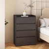 SEVOBAL Dressers Modern Wooden 4 Drawer Dresser Waterproof Storage Cabinet for Bedroom Living Room, Black, 25.59"*15.75"*38.38" - 3 of 4