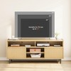 GustoWave Rustic TV Stands, Entertainment Center with Sliding Doors & Adjustable Shelves - 2 of 4