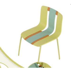 Gulches 4-Pack Modern Striped Color Block Chairs ¨C Indoor/Outdoor, Sturdy Legs, for Living Room/Balcony/Caf¨¦/Terrace - 1 of 4