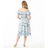 Unique Vintage Women's Off The Shoulder Ruffle Swing Dress - 3 of 4