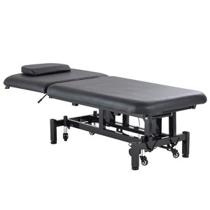 VEVOR Professional Electric Lift Massage Table, 0-45° Adjustable Backrest Medical Table Bed,Tattoo Spa Table on Wheels,with Headrest, 550LBS,Black - 1 of 4