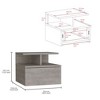 CENGHU Floating Nightstand, Modern Sideboard Decorative Storage Cabinet with Drawer, End Table, Side Table, Open Top Shelves for Bedroom - 3 of 4
