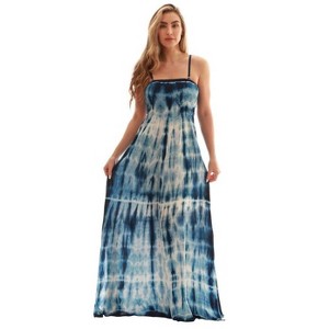 Riviera Sun Womens Maxi Dress  Smocked Adjustable Strap Long Sundress  Summer Dresses - 1 of 4