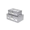 Cheung's Harlane Set of 2 Overlayed Mirror  Silver Boxes - 2 of 4