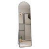DOMETOUR 60x16.5 Inch Arched Full Length Mirror Floor Mirror, Aluminum Alloy Frame Floor Standing or Wall-Mounted Mirror for Bedroom Cloakroom, Black - 2 of 4