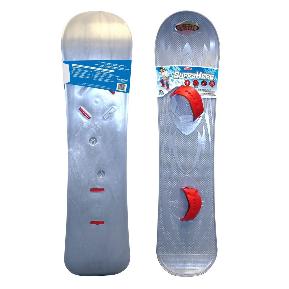 Emsco ESP 107 cm Suprahero Snowboard Starter Board with Adjustable Wrap Bindings Silver 40.5'' - Silver