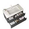 FAMYYT 36 in. Single Sink Floating Gray Bath Vanity with White Acrylic Top, Soft-close Drawers - 4 of 4