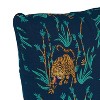 Tiger Bamboo Polyester Square Pillow Navy - Skyline Furniture - 3 of 4