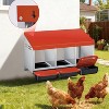 Zinc Alloy Chicken Nesting Box, 3/4 Hole Roll Away Egg Laying Box w/ Removable Tray, Wall Mount or Freestanding - 2 of 4